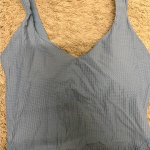 Blue textured Lululemon tank top